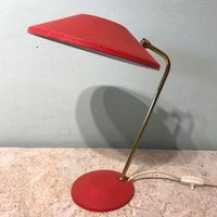 Tischlampe Midcentury Schrumpflack Rot 50er 60er vintage Leuchte Nürnberg (Mittelfr) - Mitte Vorschau