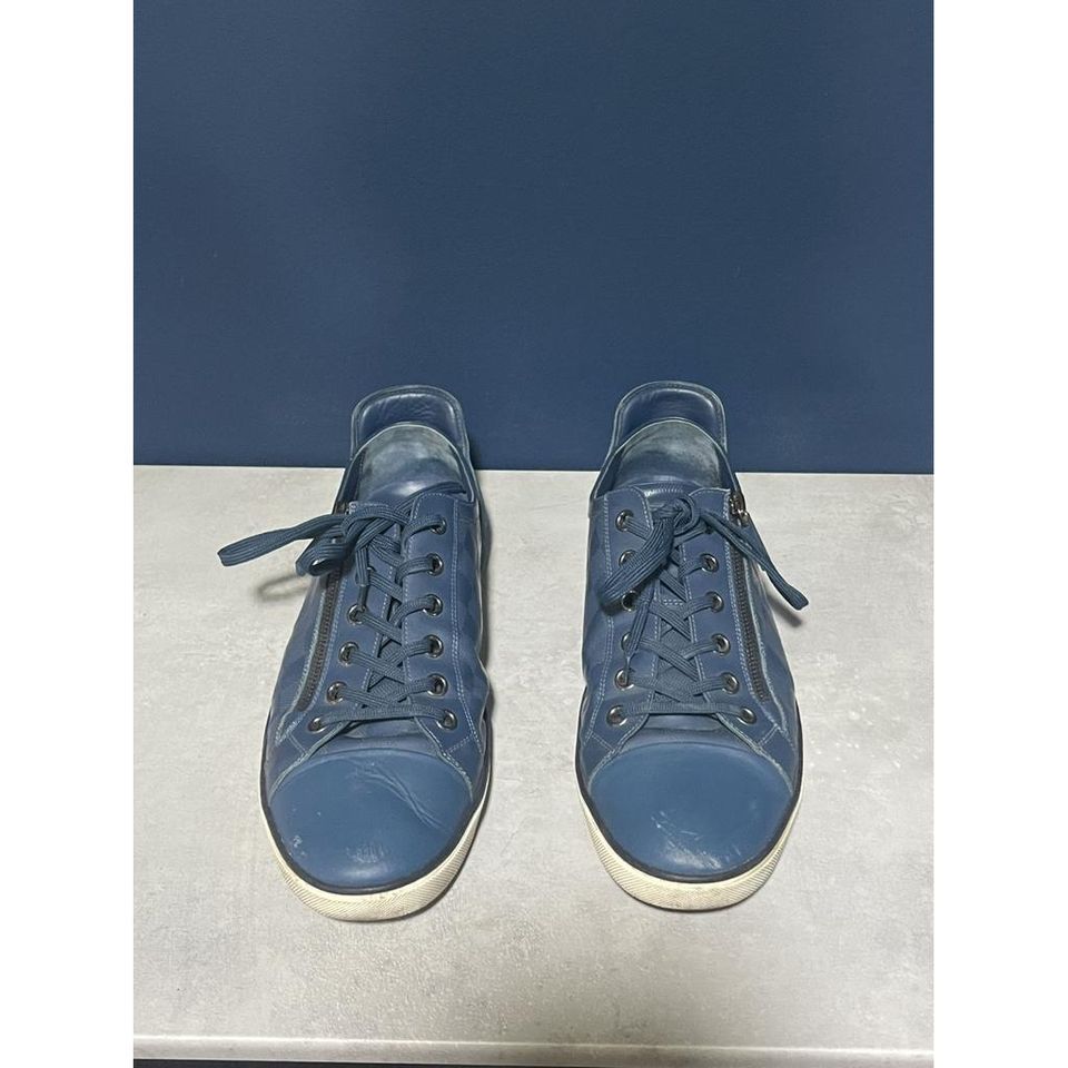 Louis Vuitton Low Top Sneaker Blu Calfskin Original Paypal MS1114 in Kempen
