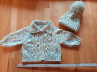 Strickjacke mit Mütze, hellgrün, Baby, handgestrickt Rostock - Dierkow Vorschau