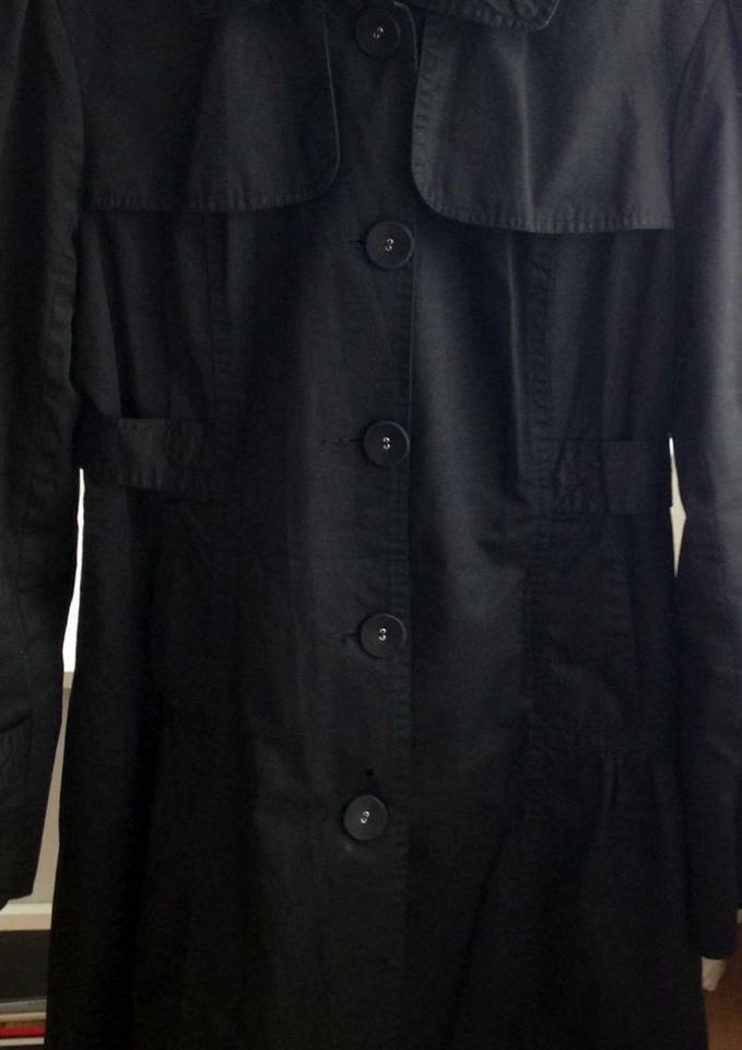 YUMI Trenchcoat Mantel L 40/42 Sommer Übergangsjacke schwarz klas in Köln