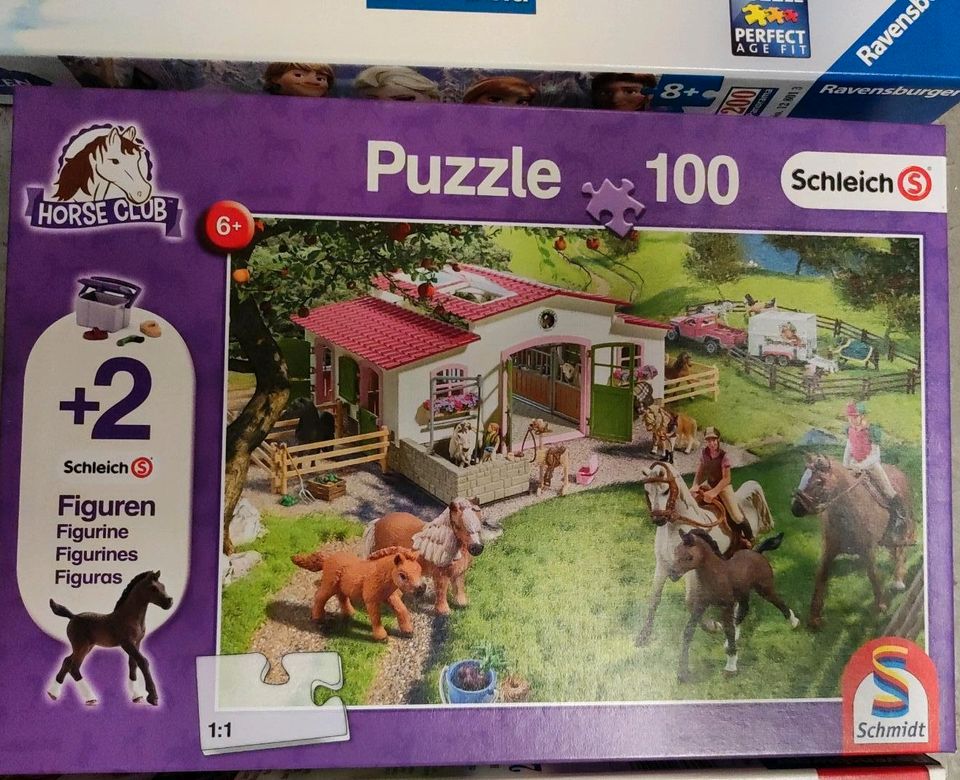 3 Puzzle für Kinder Elsa Pferde Feuerwehrmann Sam 4, 6, 8 Jahre in Mönchengladbach