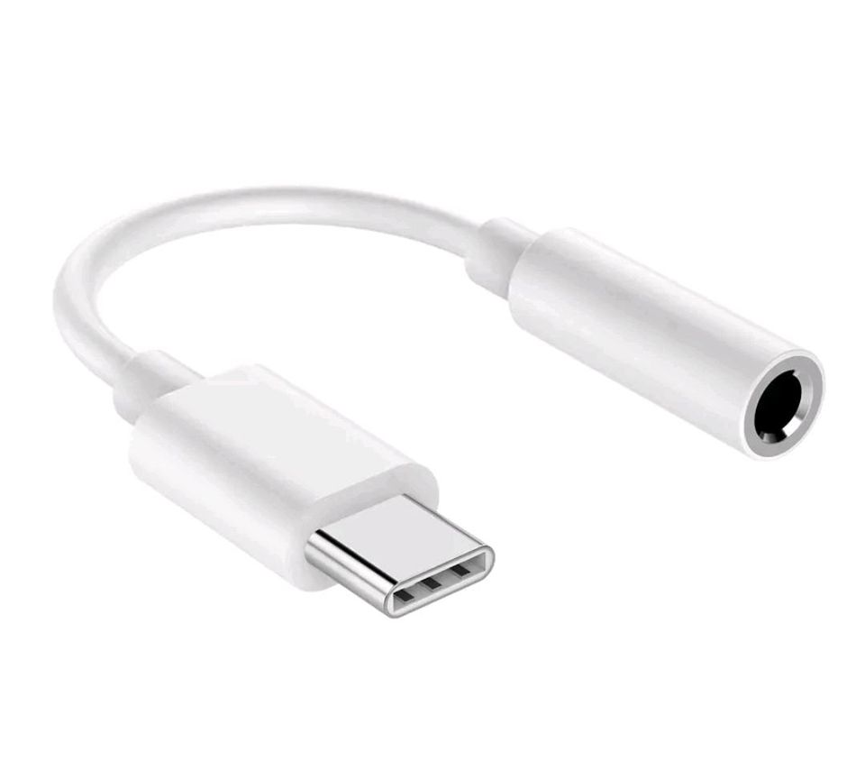 USB C auf (Aux) 3,5mm Klinke Adapter Kabel Weiß Huawei Realme HTC in Bielefeld