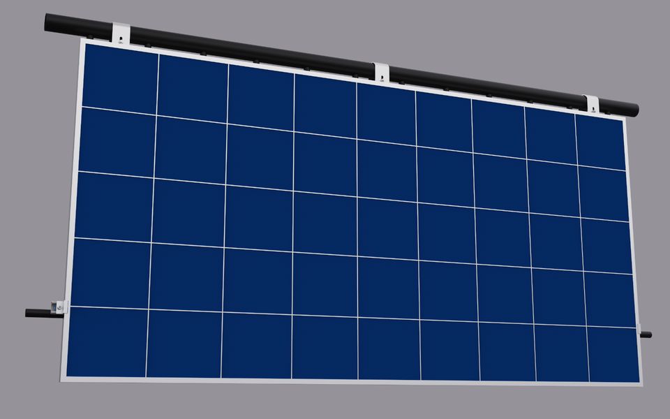 Solarmodulhalter für Balkonkraftwerk - 90° Neigung - Alu in Oyten