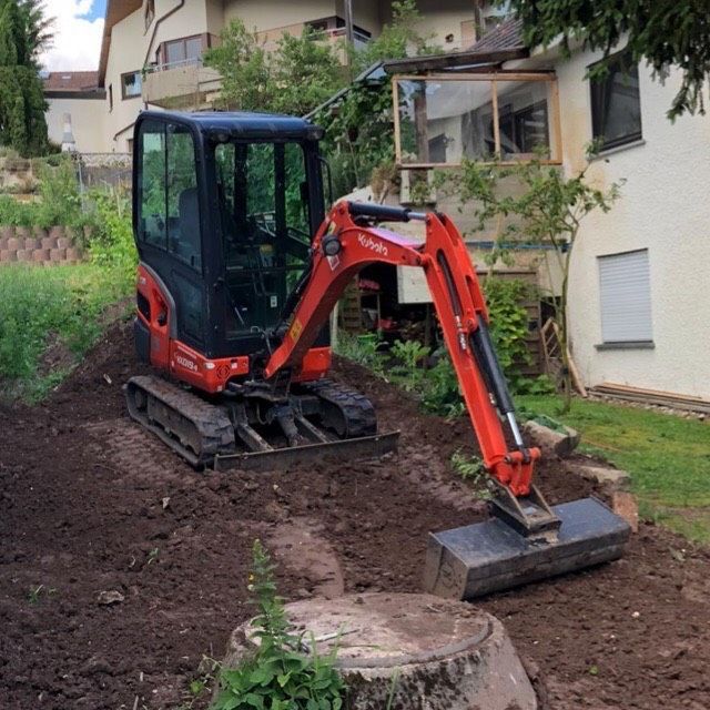 Bagger Minibagger mieten Vermietung Kubota KX19 1,9t in Güglingen