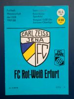 Carl Zeiss Jena Stadionheft 1988 gegen Rot Weiß Erfurt Nordrhein-Westfalen - Solingen Vorschau