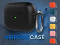 Hülle AirPods Pro 2 3 Case Silikon mit Karabiner | Air Pod Case 2 3 Generation | AirPodPro 2 Schutzhülle schwarz blau rot gelb weiss NEU Hamburg-Mitte - Hamburg Altstadt Vorschau