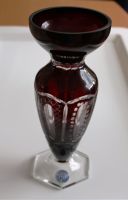 1 Vase aus Kristallglas von Buzau Perla Lux, Farbe Bordeaux Hessen - Butzbach Vorschau