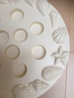 Dekoteller Teelichthalter Kerzenständer Keramik Weiß Meerestiere Bayern - Großheirath Vorschau
