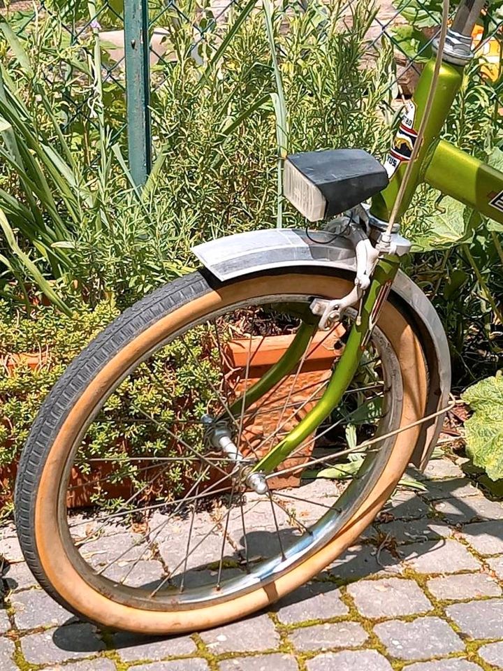 Sehr schönes Klapprad / Faltrad 20", 70er Jahre, grün metallic in Bensheim