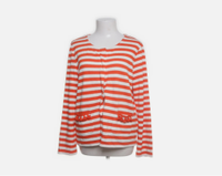 Sommerliche, weiß-orange gestreifte Strickjacke von OUI in Gr. 42 München - Moosach Vorschau