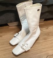 Vintage Buffalo London Vintage weiße Leder Stiefel Pumps Gr. 38 Bayern - Waldkraiburg Vorschau