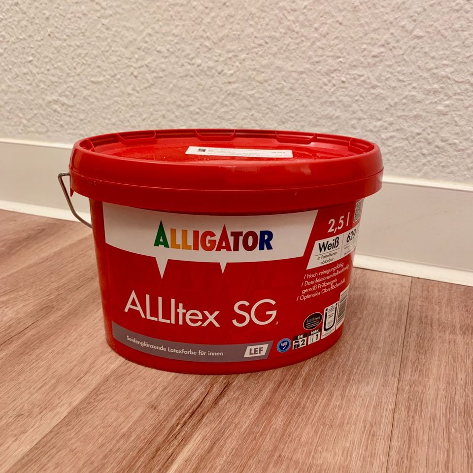 Latexfarbe innen RAL9001 CREMEWEISS - Alligator ALLItex SG 2,5L in Dresden