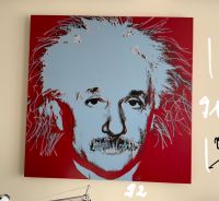 Gemälde Bild Einstein Steve Kaufman Einstein State I Powder Blue Bayern - Seeshaupt Vorschau