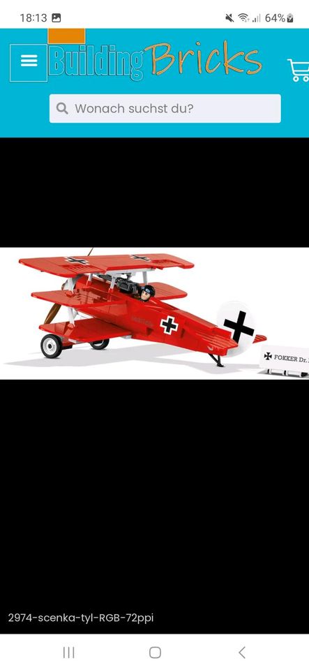 Cobi 2974 Fokker DR1 Roter Baron - Erstausgabe 18 in Jersbek