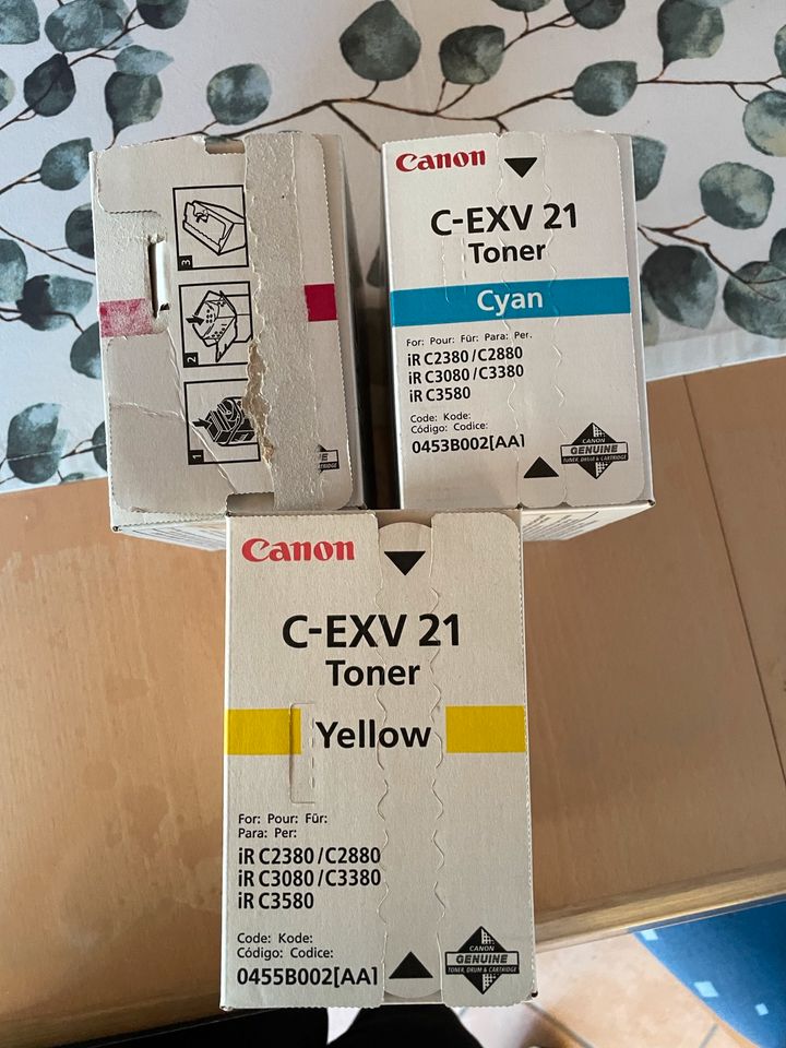 Toner Canon C-EXV 21 Magenta, Cyan und Gelb in Beratzhausen
