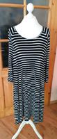 Bequemes Jersey Kleid schwarz weiß gestreift Gr. 44/46 von Shein Sachsen - Bannewitz Vorschau