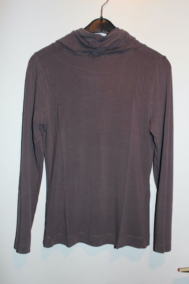 Zero Wasserfall Kragen Langarm Shirt braun taupe grau Gr 38 Damen in Frankfurt am Main