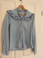 Jeansbluse blau mit Rüschen Niedersachsen - Buxtehude Vorschau