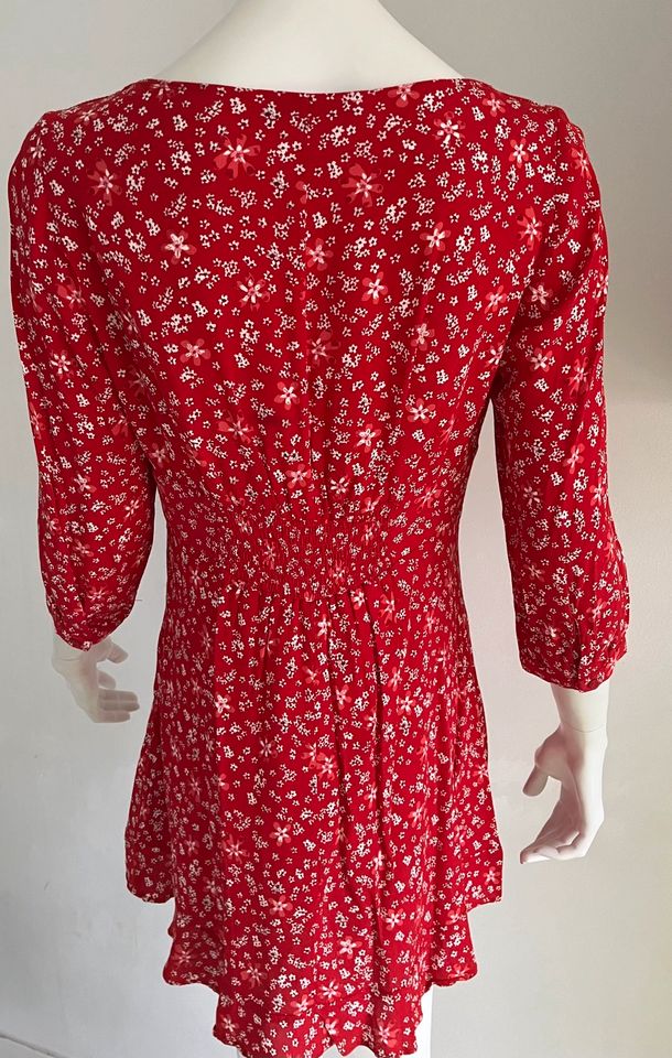 Zara, Mini-Kleid, rot/weiss geblümt, Gr. L in Mannheim