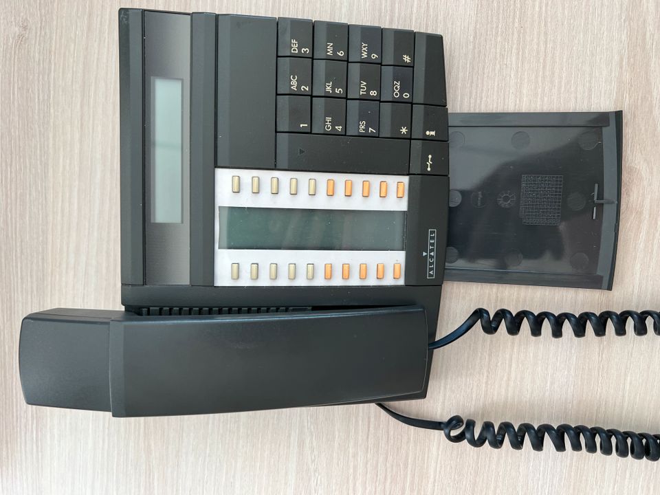 Alcatel Systemtelefon Set-4034, 4012, 4081L, Anthrazit, gebraucht in Altmittweida