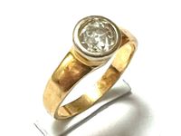 750er Gelb Gold Weiss Gold Solitär Brillant Ring ca. 0,40ct Bochum - Bochum-Mitte Vorschau