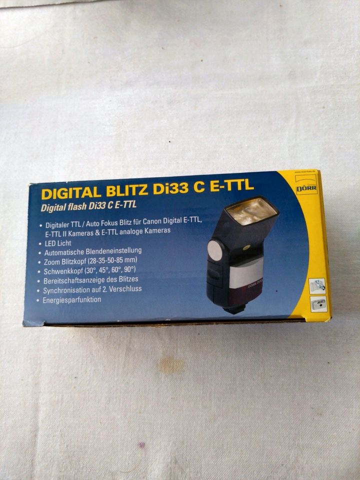 Digital Blitz Di33 C E-TTL, Auto Fokus Blitz für Canon, Dörr in Großbettlingen