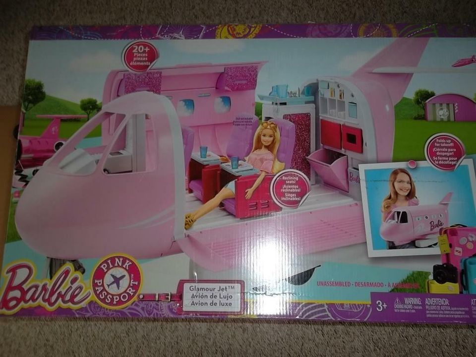 Neuwertiger Barbie Glamour Jet DMR 53 inklusive einer Barbie in Frohburg