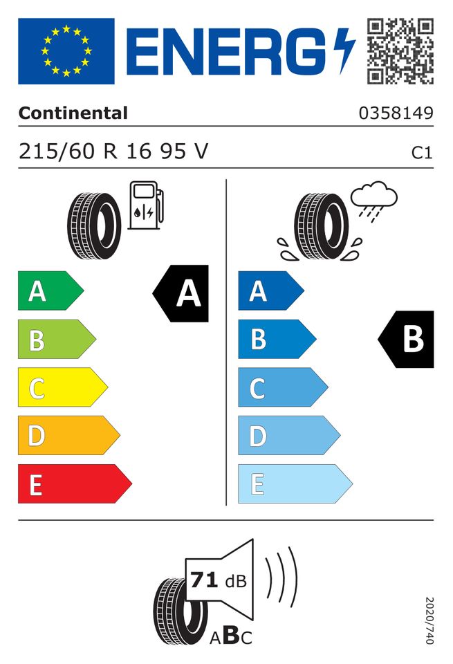 4x Sommerreifen 215/60 R16 V Continental EcoContact6 Conti Reifen in Erdweg