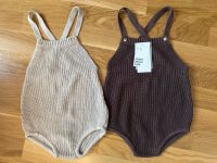 Neu | 2er Set H&M Exclusive Strick-Romper Latzhose beige braun 98 Brandenburg - Stahnsdorf Vorschau