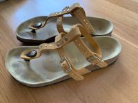 Birkenstock Marillia Rivet gelb Rauhleder/Nieten 38 Brandenburg - Hohenleipisch Vorschau