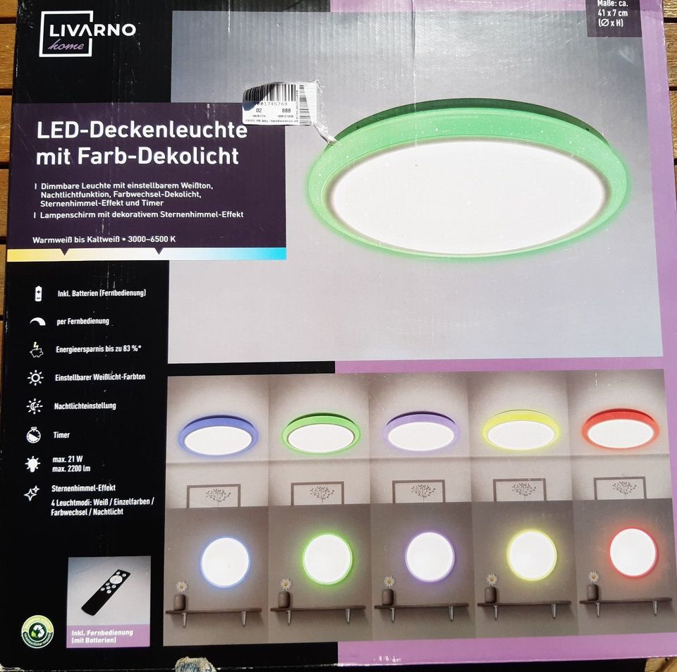 Livarno Home LED Deckenleuchte dimmbar Farbwechsel mit FB in Sachsen - Bad  Gottleuba-Berggießhübel | eBay Kleinanzeigen ist jetzt Kleinanzeigen