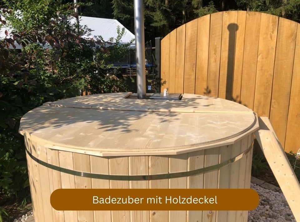 2m ø Badefass aus Holz mit Holzofen (Badezuber, Hot Tub) in Neuried