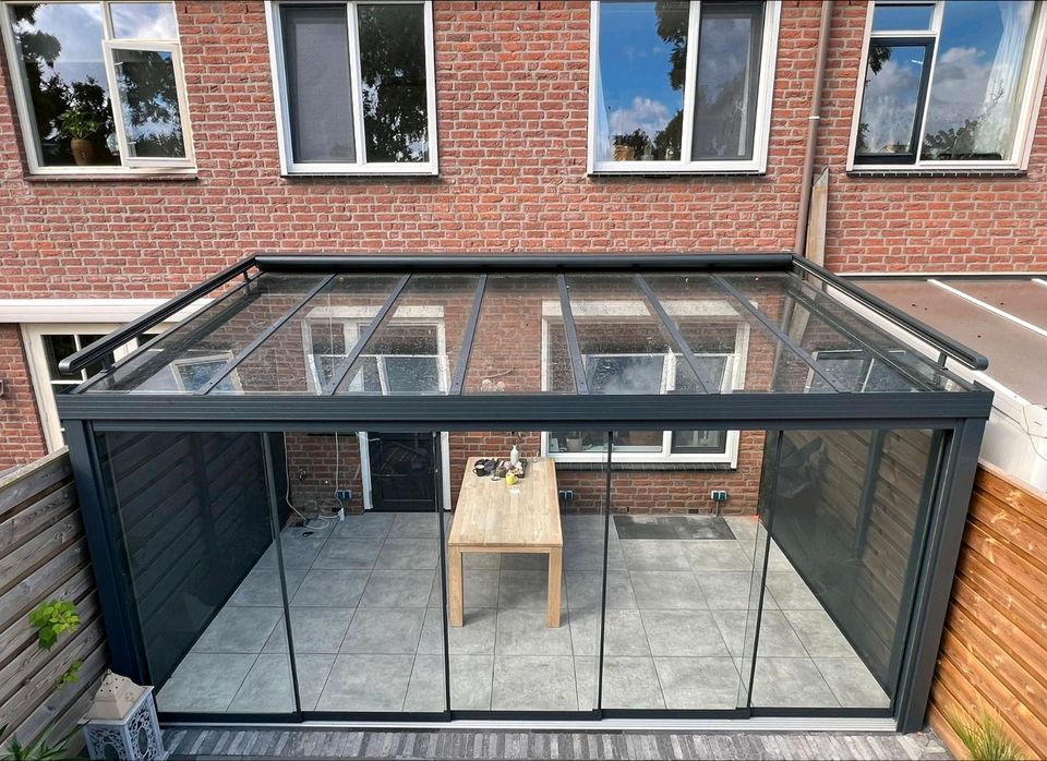 Veranda, Pergola, Terrassendach, Glas schiebetür in Burgbernheim