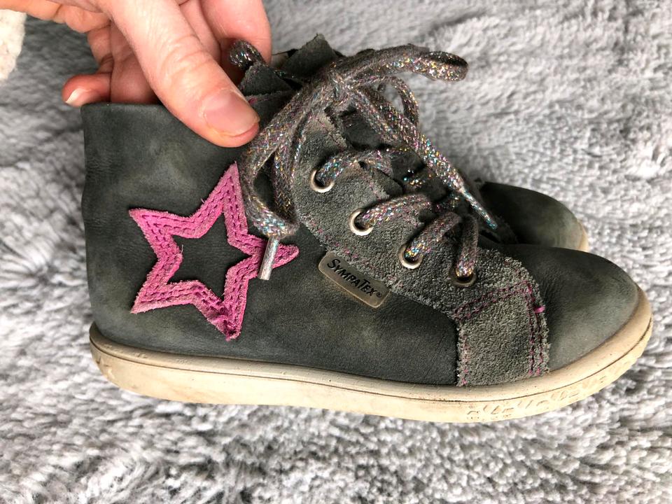 Pepino 24 Lederschuhe Halbschuhe grau pink Leder Übergang in Rednitzhembach