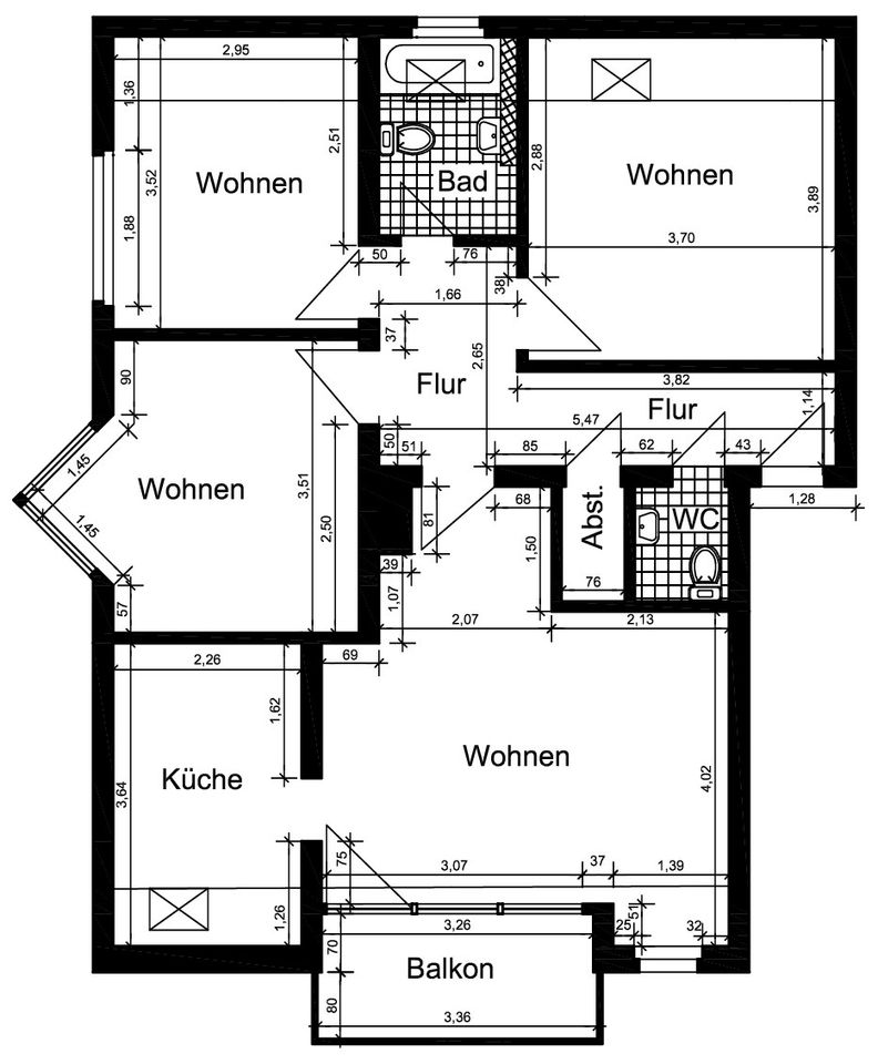 Für Familien: 4-Zimmer-Wohnung mit Balkon und Gäste-WC in Borne