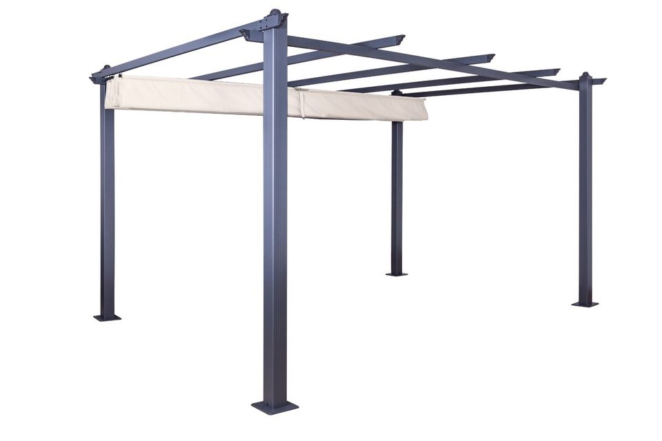 Pavillon Pergola Aluminium Gartenzelt Dach grau Kairo 3x3m 479€* in Herbertingen