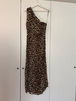 Mango | asymmetrisches Leo-Kleid mit Beinschlitz - Gr. L - braun Bayern - Coburg Vorschau