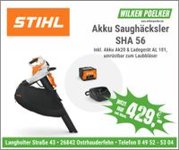 STIHL AKKU-SAUGHÄCKSLER SHA 56 IM SET MIT AKKU AK20 & LADEGERÄT Niedersachsen - Ostrhauderfehn Vorschau