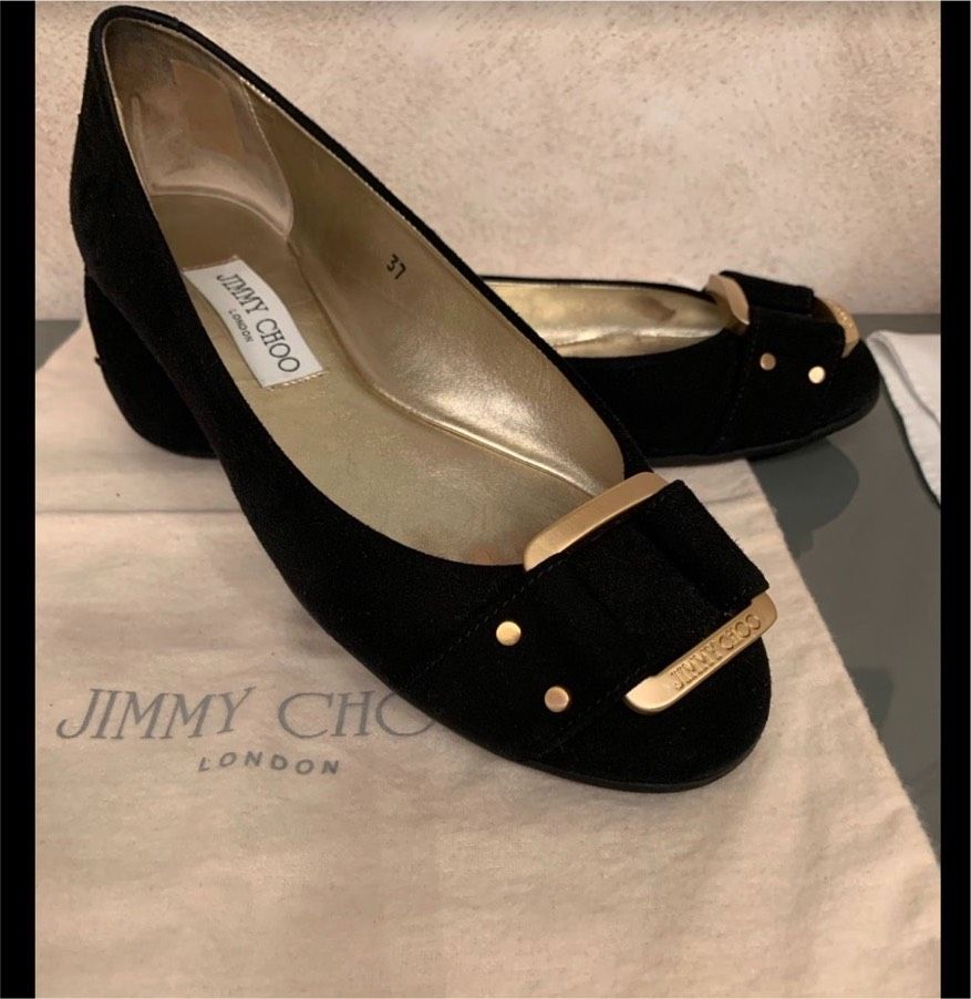 Jimmy Choo Ballerina schwarz Wildleder 37 wie neu in Hamburg