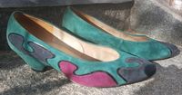 Vintage 90er Gabor Pumps Gr 6 Velourleder grün lila anthrazit Baden-Württemberg - Wutöschingen Vorschau