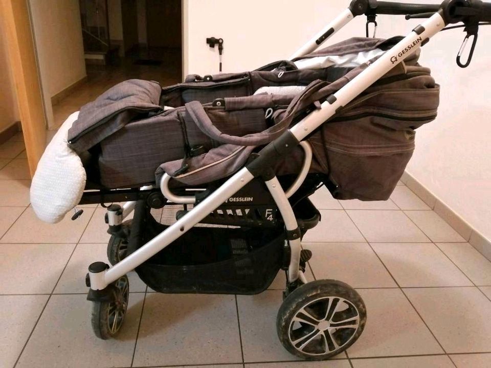 Gesslein F4 Kombi-Kinderwagen inklusive Fußsack (Winter) und Muff in Goldbach