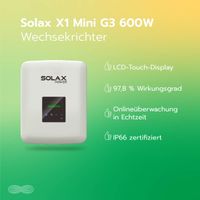 SolaX X1-0.6-S-D Mini G3 600W | Solar Wechselrichter mit WiFi NEU Thüringen - Erfurt Vorschau