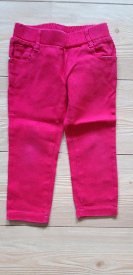 Jeans Gr. 2 (92) Mädchen Hose pink Vollgummizug in Mönchengladbach