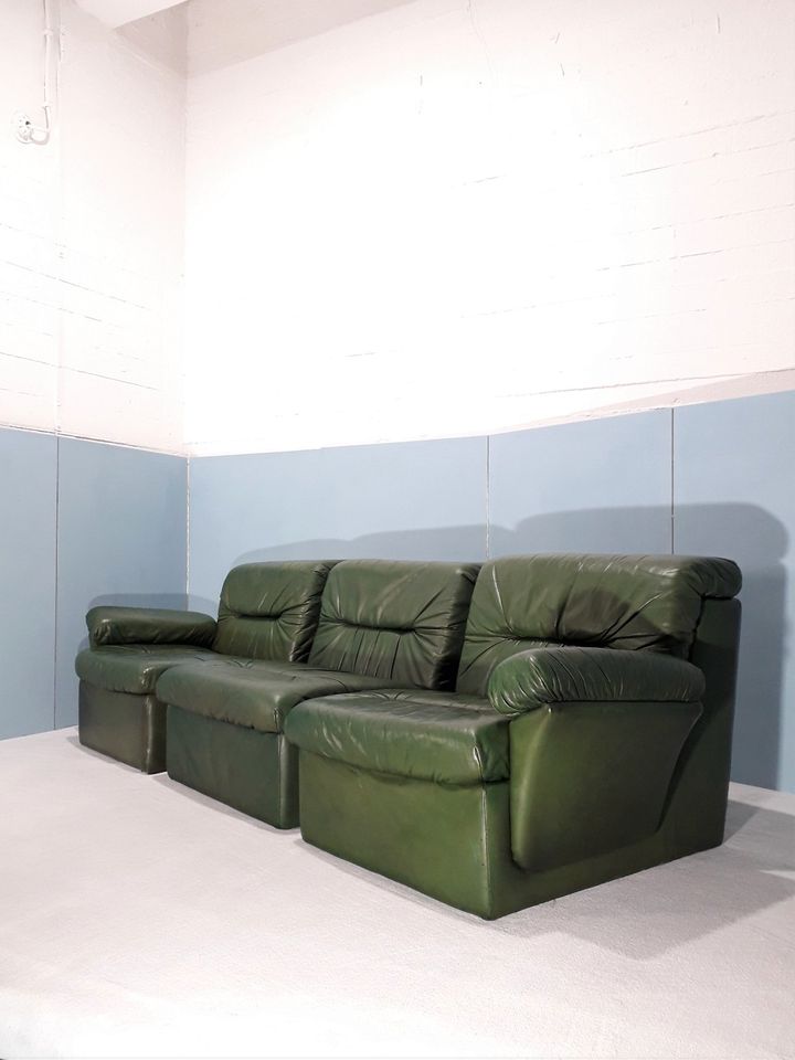 modulares walter knoll couch 3-sitzer leder grün 1960´s in Berlin