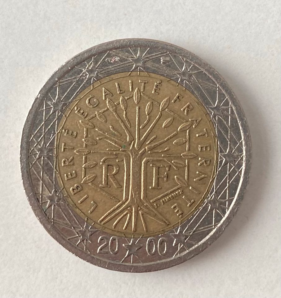 2 € Euro münze Frankreich 2000 in Weimar