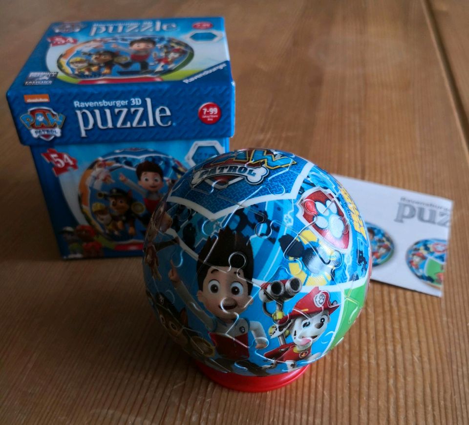 Kleiner Puzzle Ball 3D Paw Patrol Ravensburger in Ahnatal