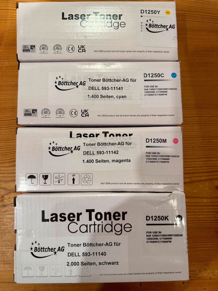 4 x Toner Set Dell C Laserfarbdrucker, CMYK, 1765 NFC etc. in Obermichelbach