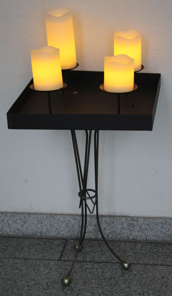 Kerzen-Tablett auf Ständer / Adventskranz-Gestell ~ inkl. Kerzen in Hürth