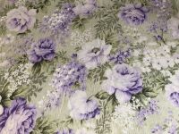 Rosenstoff lila grün Timeless Treasures Fabrics 1,00 x 1,12 m Sachsen - Beucha Vorschau