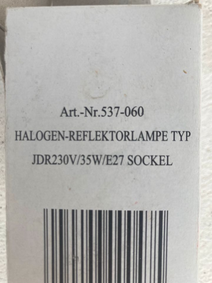 Halogen-Reflektorlampe 35 Watt E27 Stück 2,- € NEU in Deutsch Evern